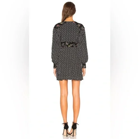 Free People Womens Wonderland Printed A-Line Mini Dress Size M - Picture 2 of 15